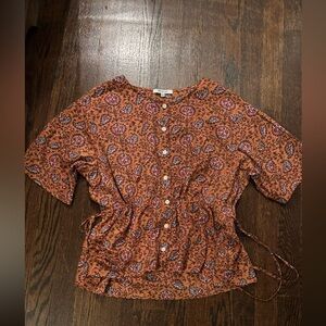 Madewell Floral Button-Up Top